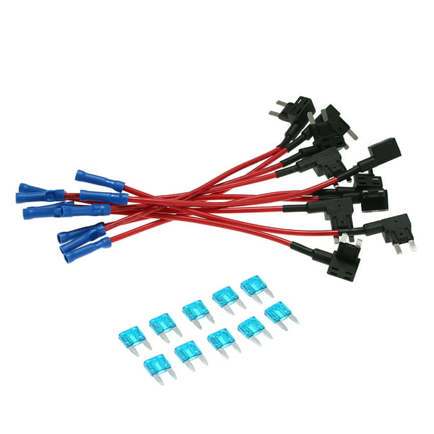 Inline 16 AWG Gauge Holder DIGITEN Auto Mini Blade Type ATM Fuse Assorted Add-a-circuit TAP Adapter 